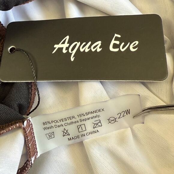 Aqua Eve Leopard Tankini Cami Swimsuit Top Flare Built In Bra Size 22W New Tag - Picture 15 of 15